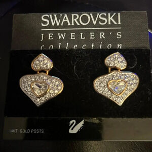 Swarovski Vintage pierced earrings 14 K posts